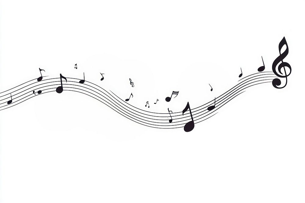 Music note silhouette clip art notes illustration composition.