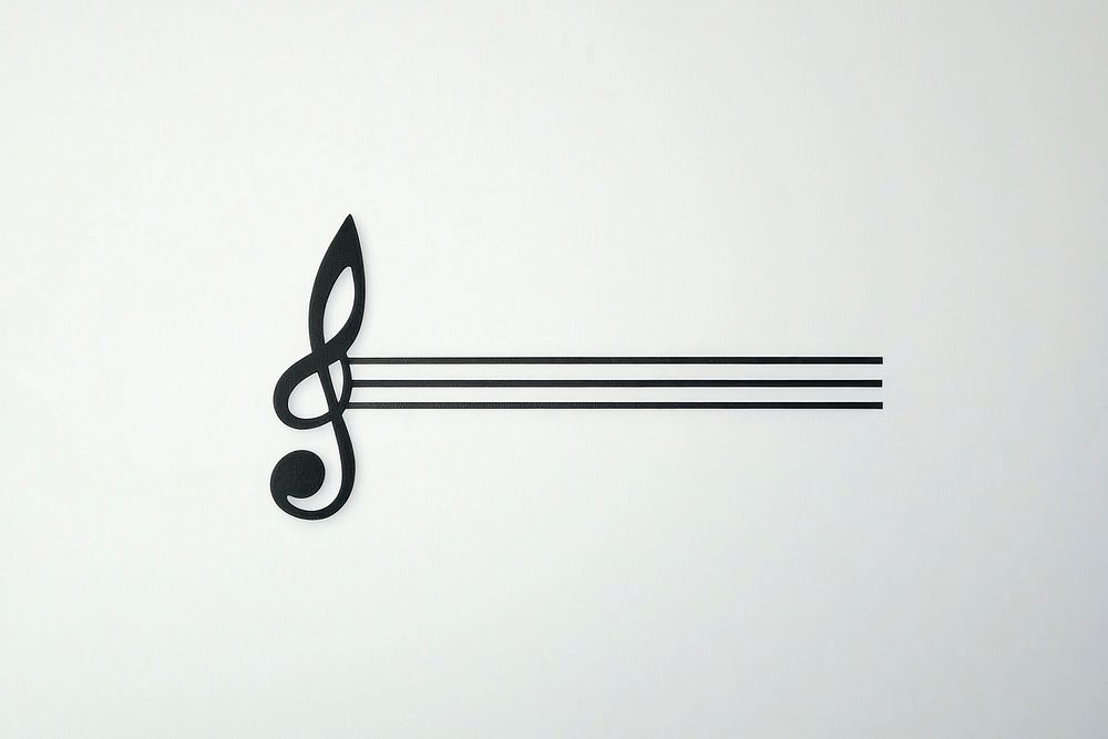 Music note silhouette clip art symbol simple white.