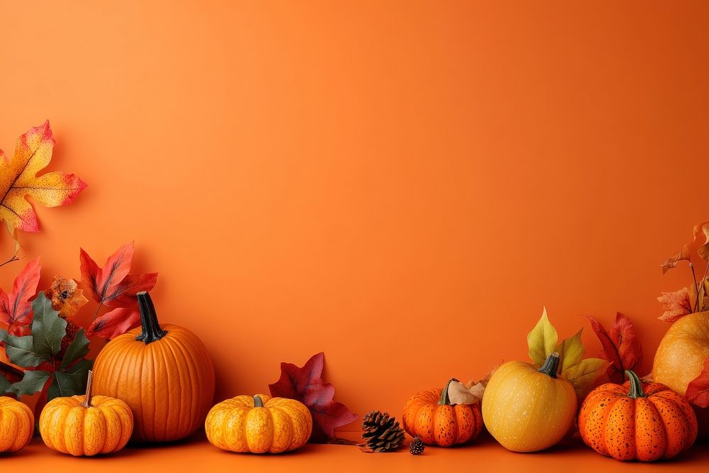 Thanksgiving background pumpkins orange.