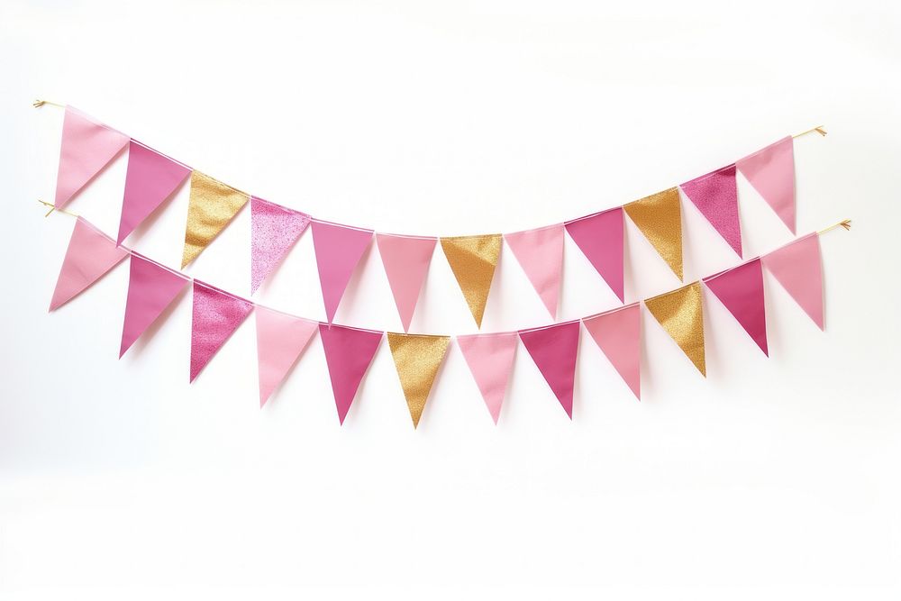 Pink and gold festival party bunting celebration chandelier decorative.