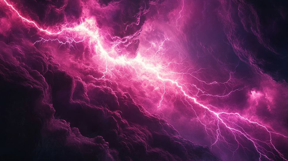 Lightning bolts storm dramatic vibrant.