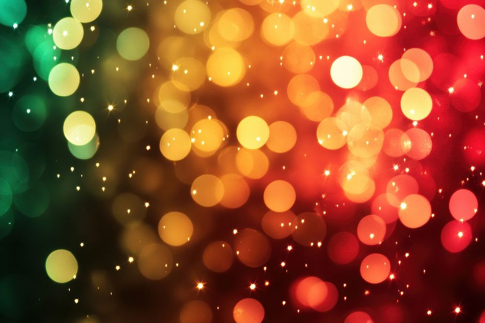 Abstract blurred bokeh light background with red and green colors lights abstract festive.