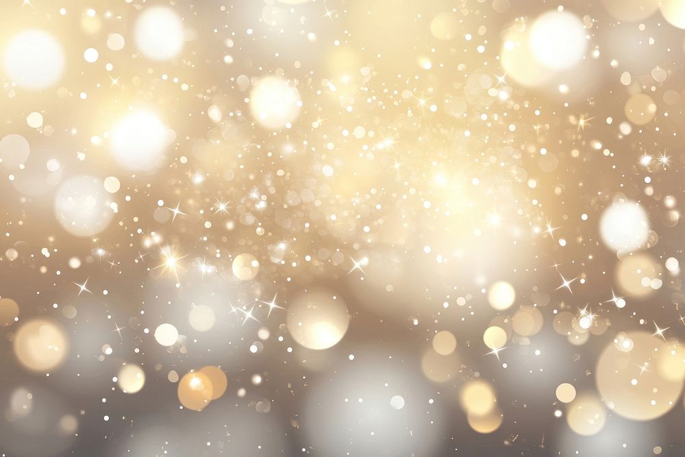 Golden lights with a bokeh effect background abstract celebration.