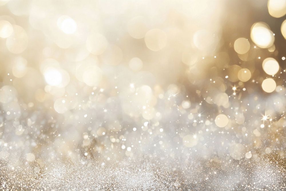 Blurred light beige background with bokeh lights abstract blurred golden.