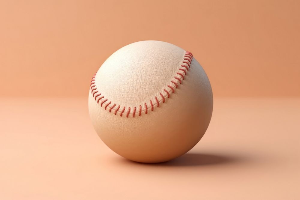 Clay 3d of baseball sports background sphere.