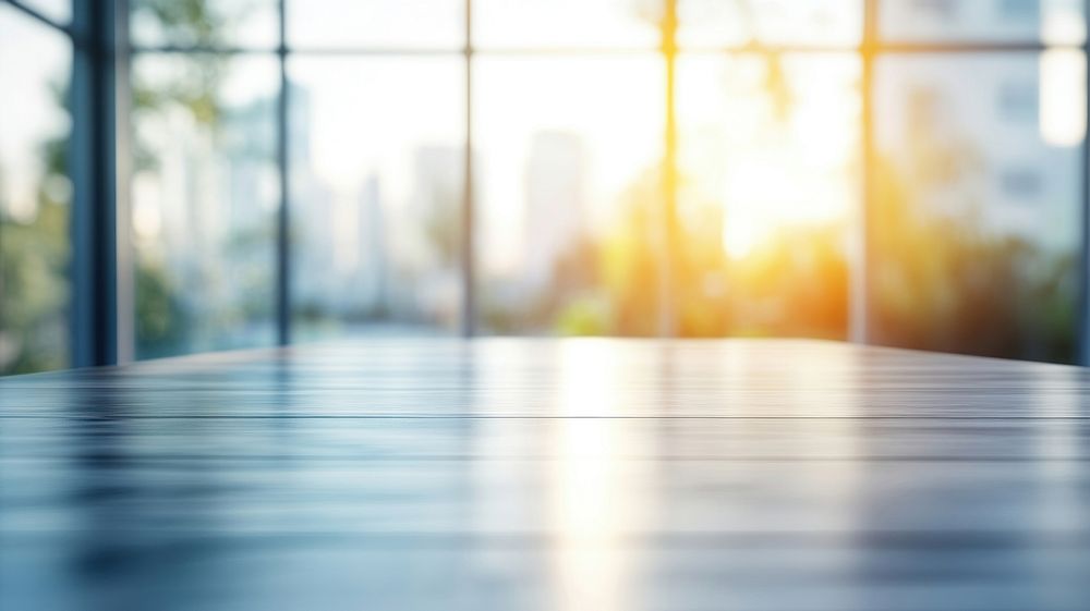 Background of a modern office sunlight windows interior.