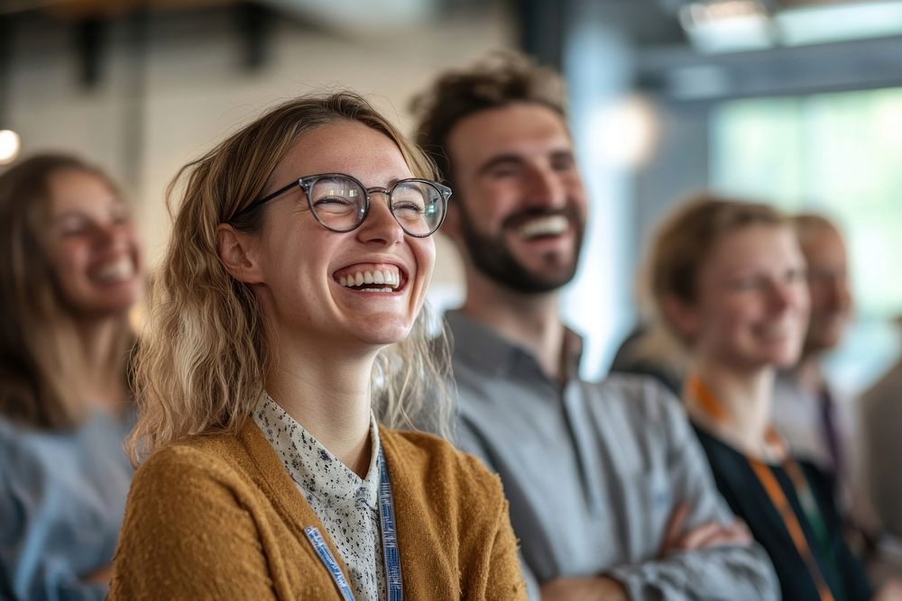 Person people happy laughing.