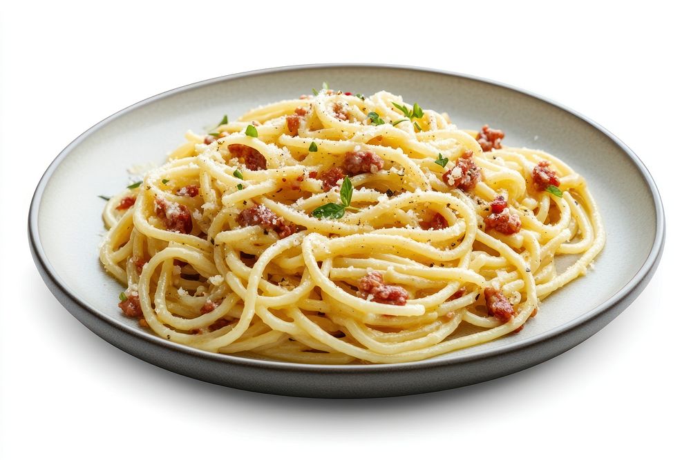 Spaghetti Carbonara spaghetti plate carbonara.