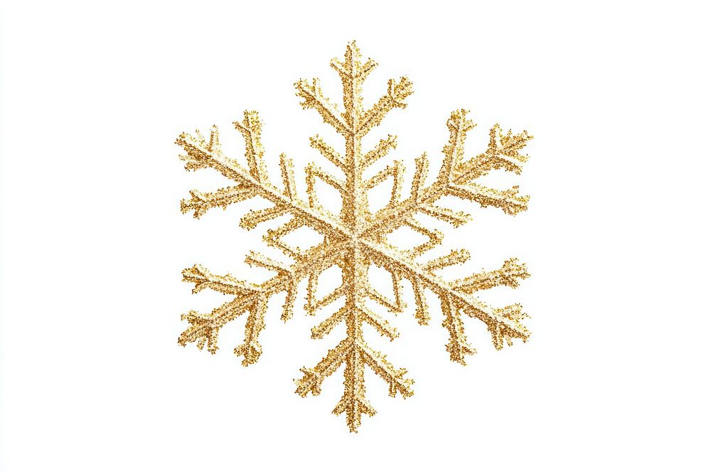 A golden glitter snowflake frame decoration nature accessories.