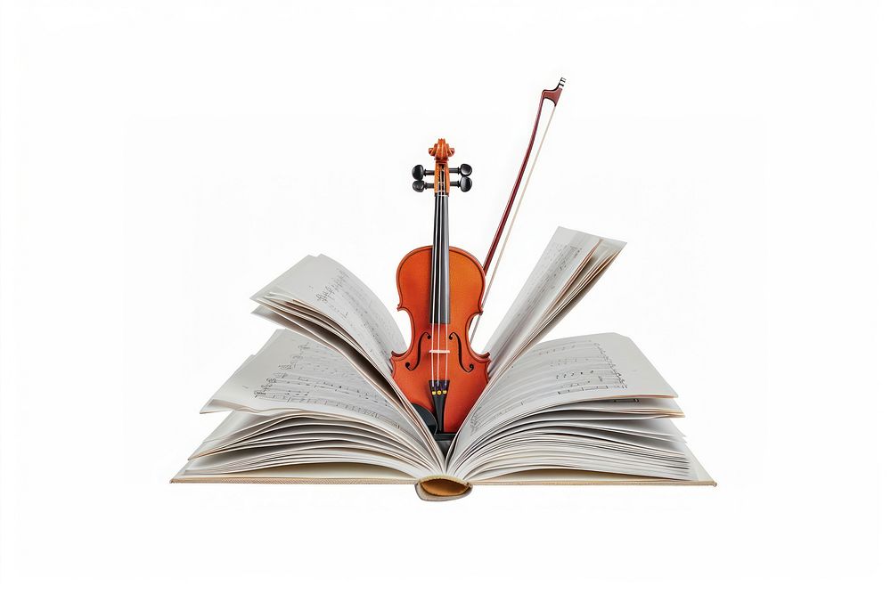 Violine violin book open.