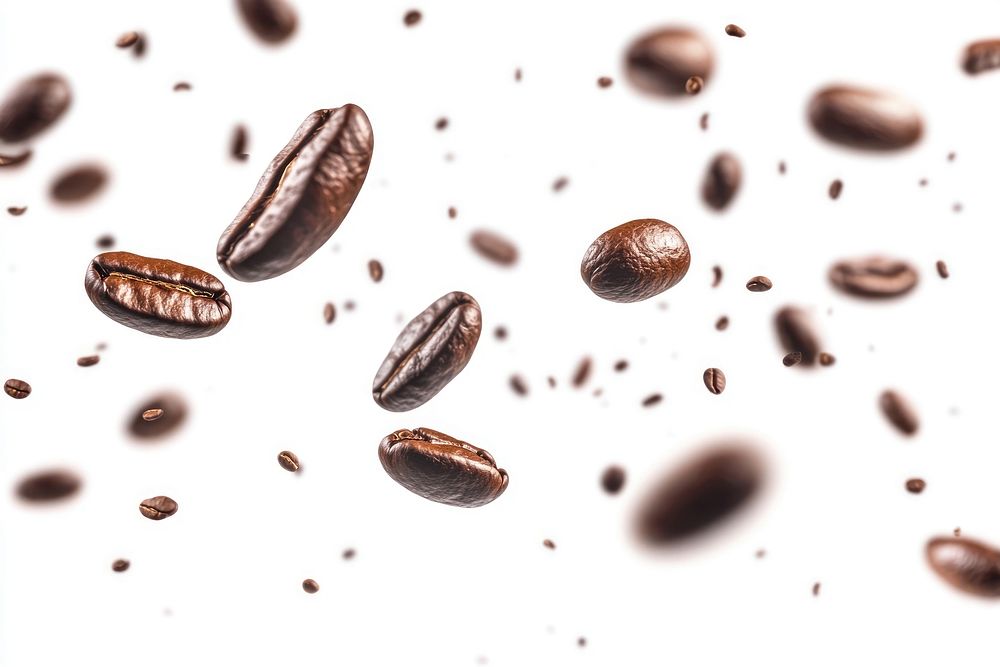 Coffee background isolated beans.