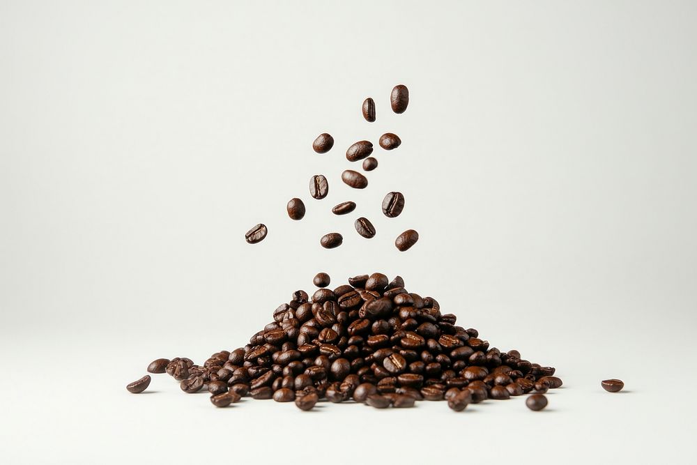 Coffee beans photography drink pile.