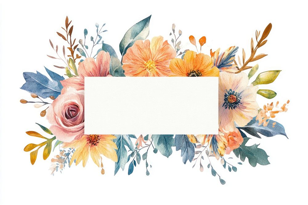 Flower art illustration watercolor.