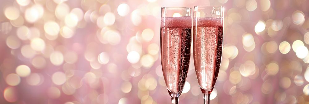 Pink champagne drink celebration background.