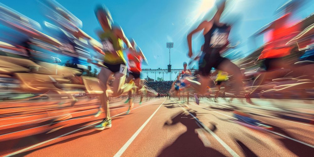 People running person track blur.