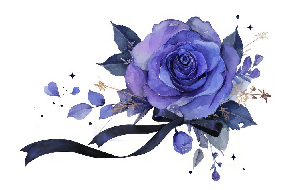 A rose art illustration watercolor.