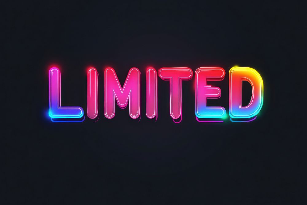 Neon background illustration typography.