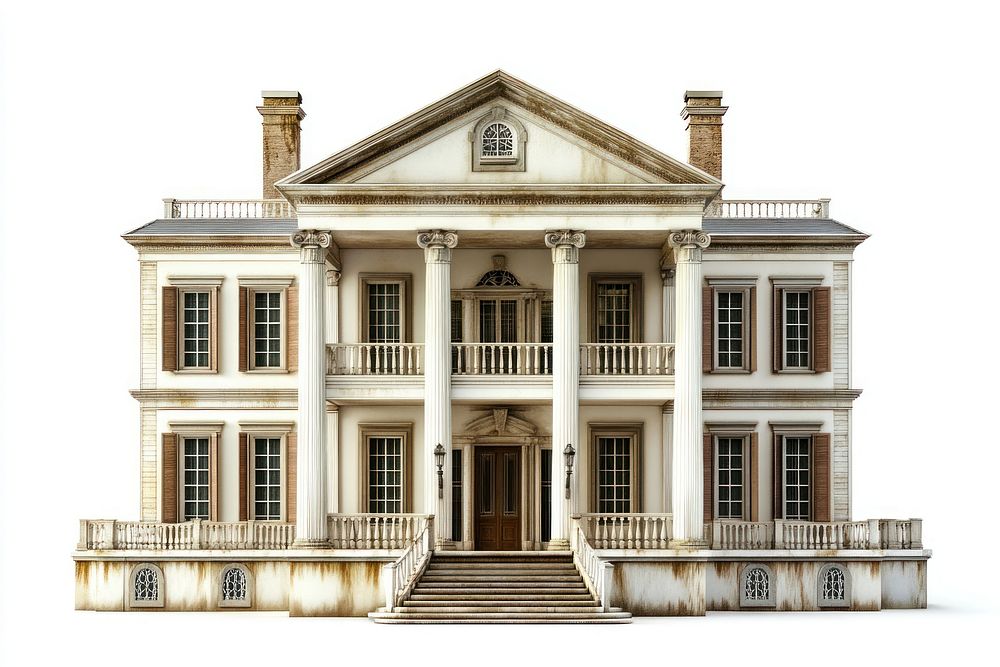 American plantation mansion architecture building house.