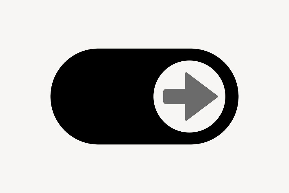 Minimalist toggle switch icon illustration vector