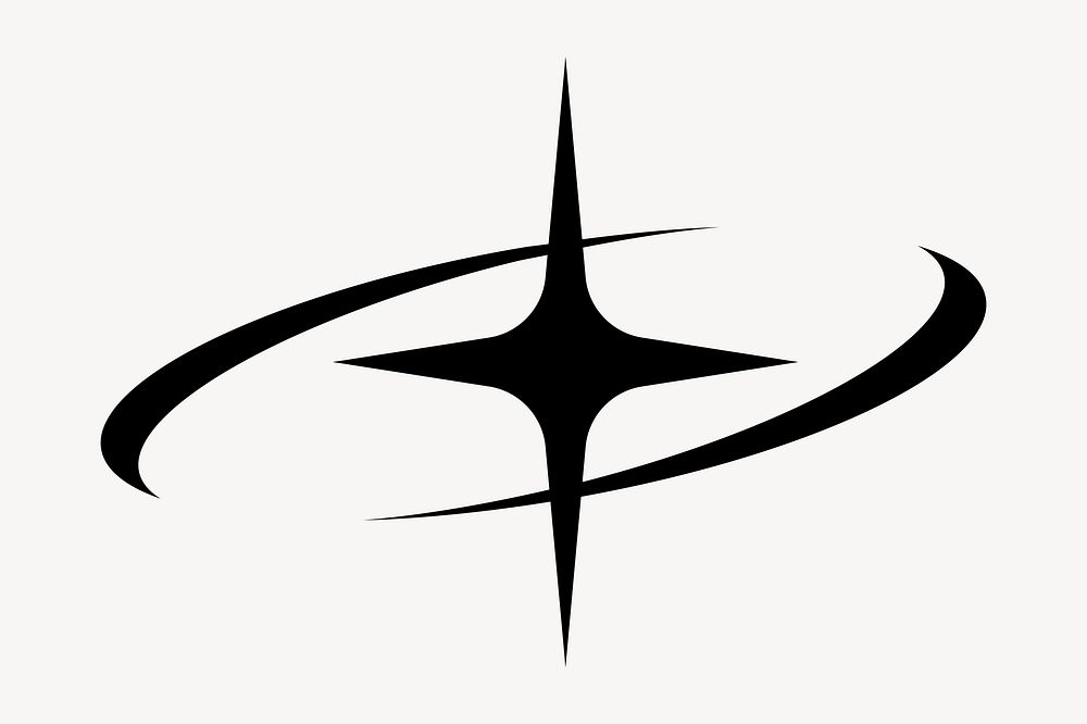 Abstract star swoosh design