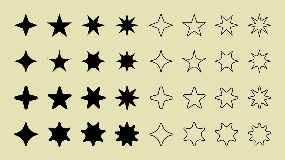 Shine star sparkle vector set. Sparkle star icons. Shine icon. Stars sparkle black and outline. Set sparkles star symbols…