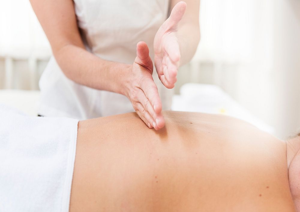 Relaxing therapeutic back massage image