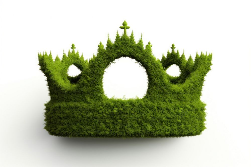 Crown icon plant grass green.