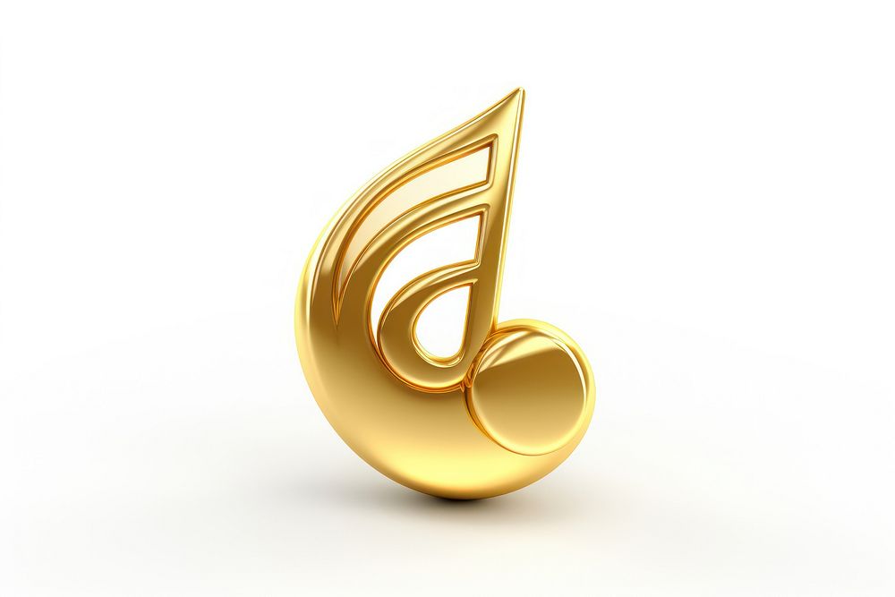 Music icon gold jewelry shiny.