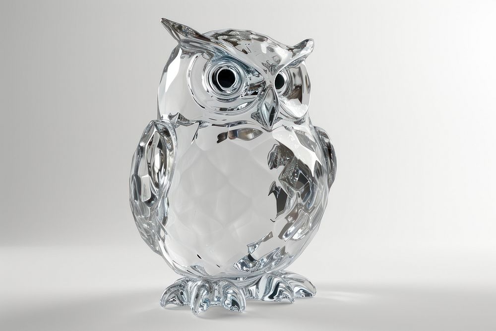 3d render of owl pottery animal bird.
