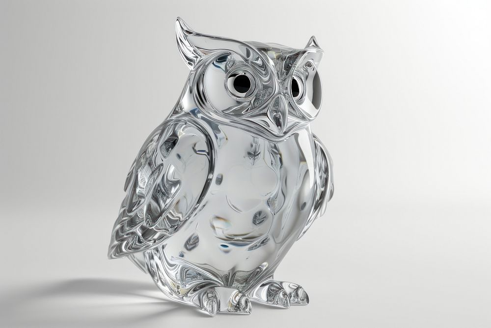 3d render of owl cosmetics porcelain perfume.