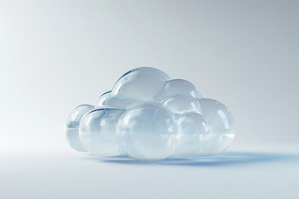 3d render of cloud glass accessories accessory.
