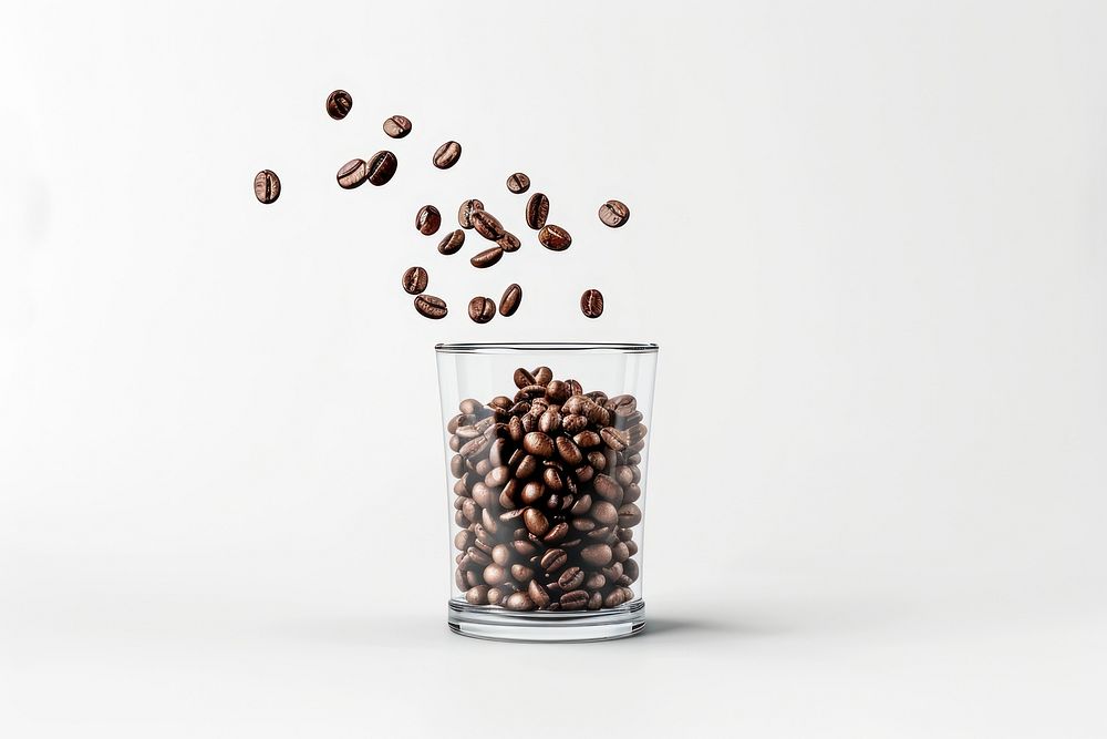 3d render of coffee beans beverage drink.