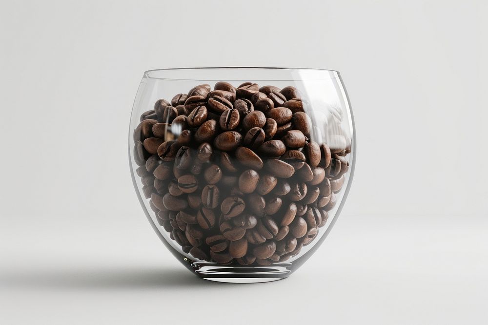 3d render of coffee beans beverage drink plate.