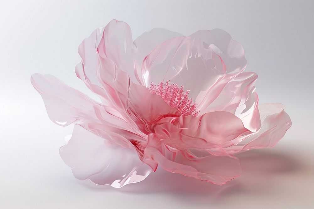 3d render of peony shape carnation blossom anemone.