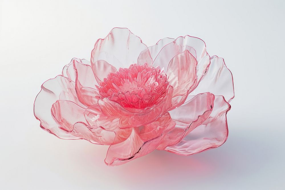 3d render of peony shape carnation blossom anemone.