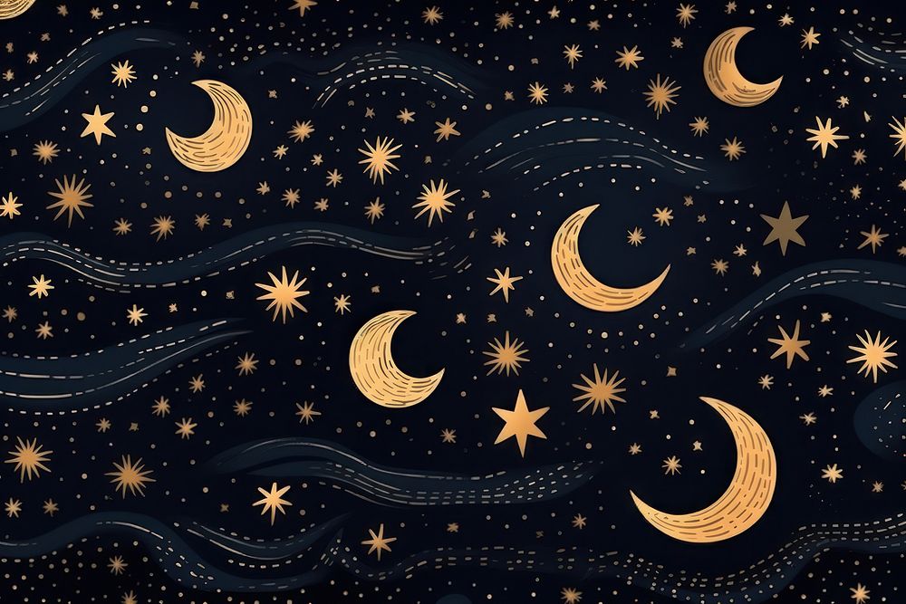 Celestial themed wallpaper pattern backgrounds astronomy.