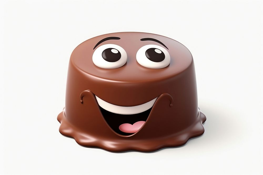 Chocolate cake dessert food face. AI generated Image by rawpixel.