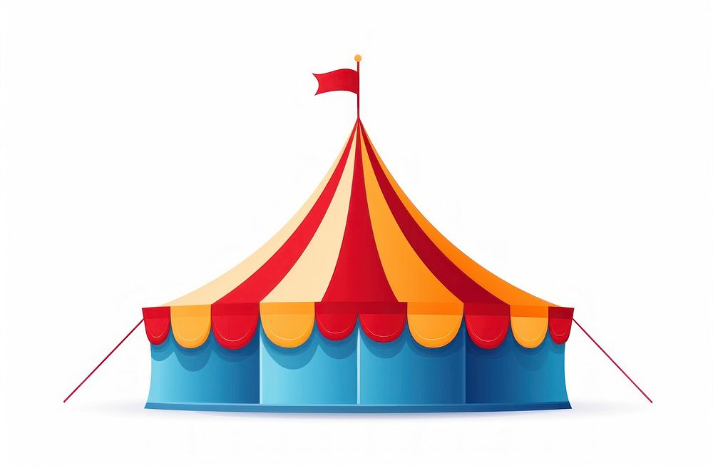 Circus tent recreation white background celebration. AI generated Image by rawpixel.