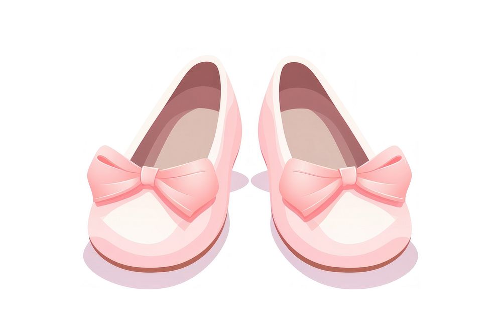 Ballerina shoes footwear white background flip-flops. AI generated Image by rawpixel.