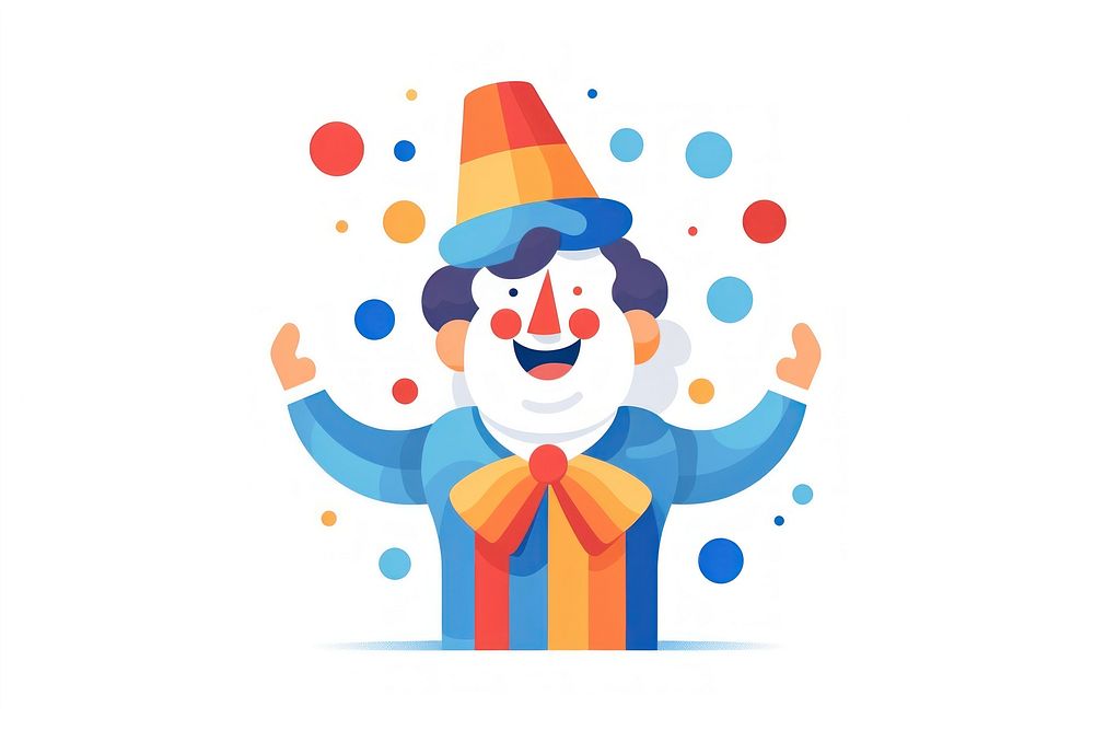 Circus clown representation celebration creativity. AI generated Image by rawpixel.