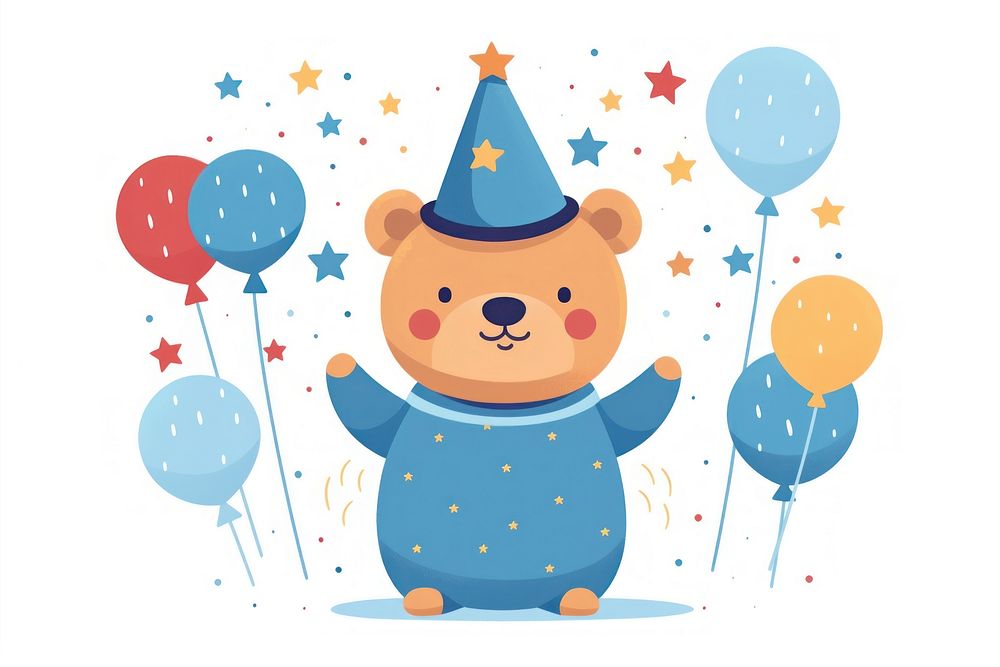 Circus bear balloon cute representation. AI generated Image by rawpixel.