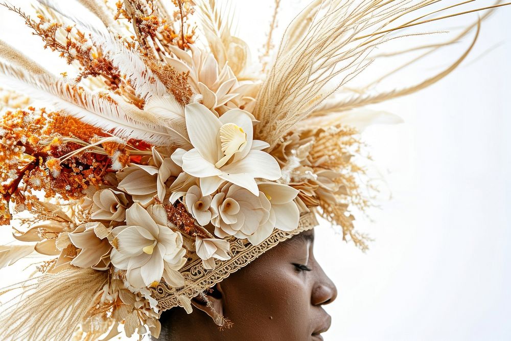 Bride headdress wedding flower.