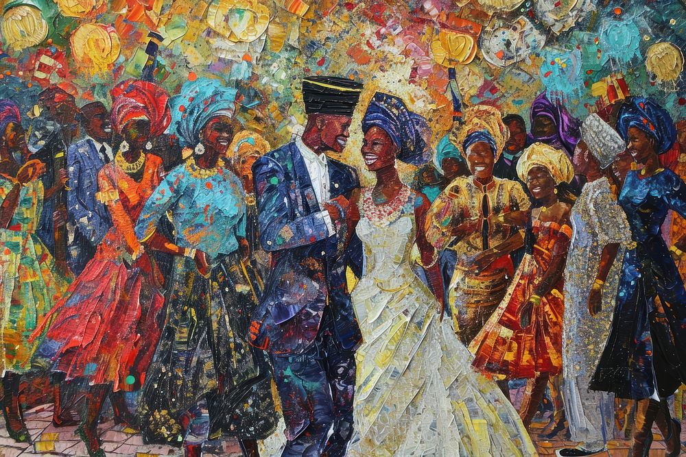 African wedding painting tradition adult.