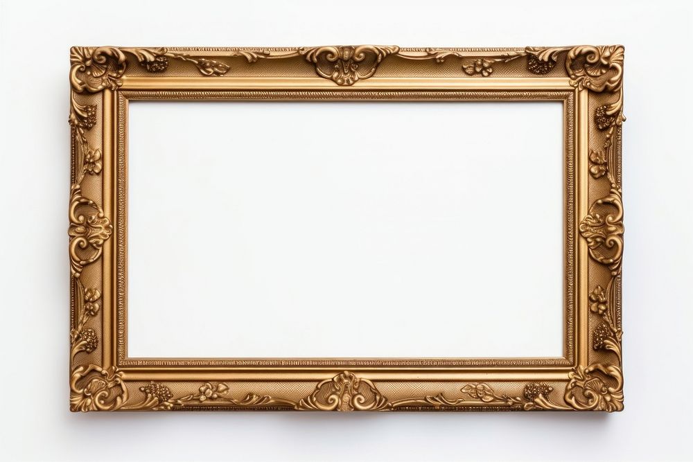 Picture frame backgrounds gold white background.