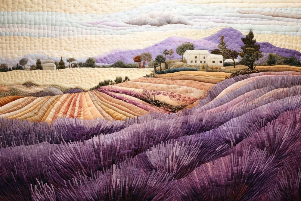 Lavender field landscape outdoors nature.