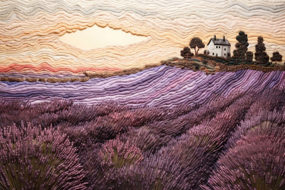 Lavender field landscape outdoors nature.