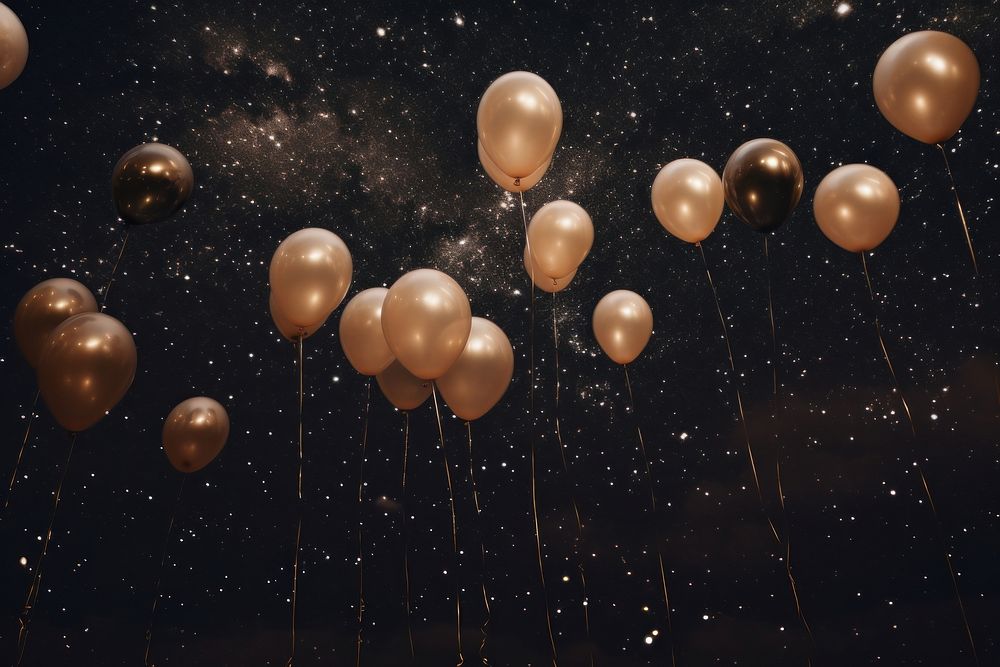 Aesthetic Photography Birthday party birthday balloon illuminated.