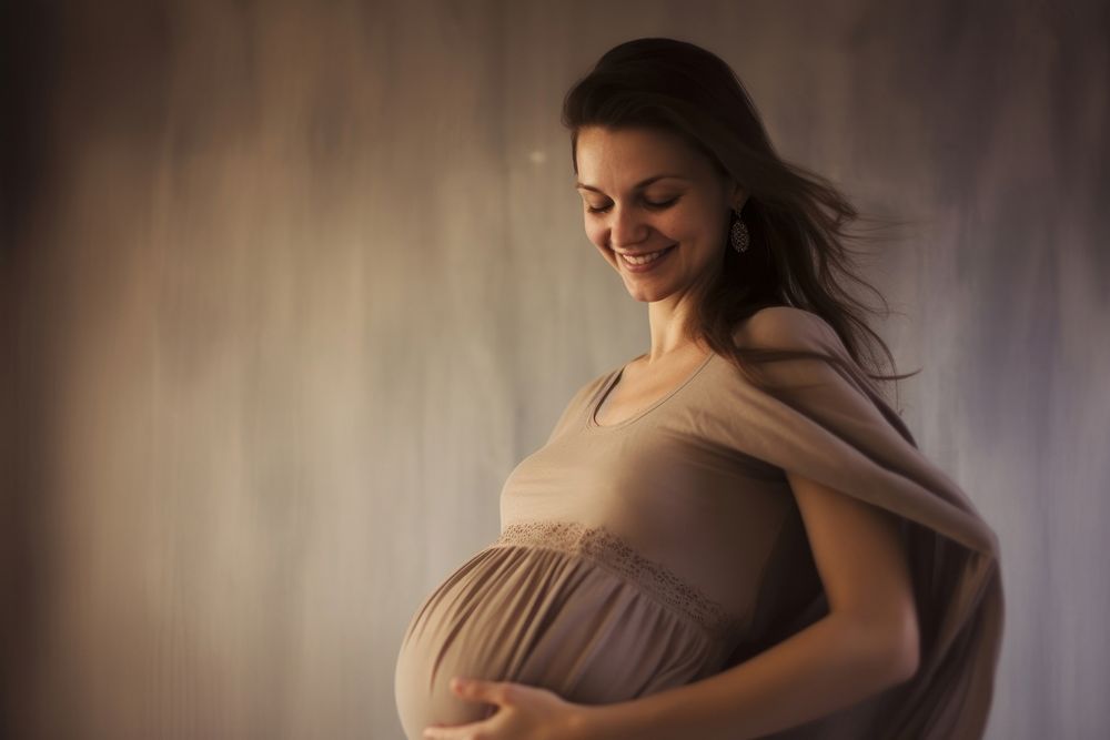 Aesthetic Photography smiling Pregnant woman pregnant adult anticipation.