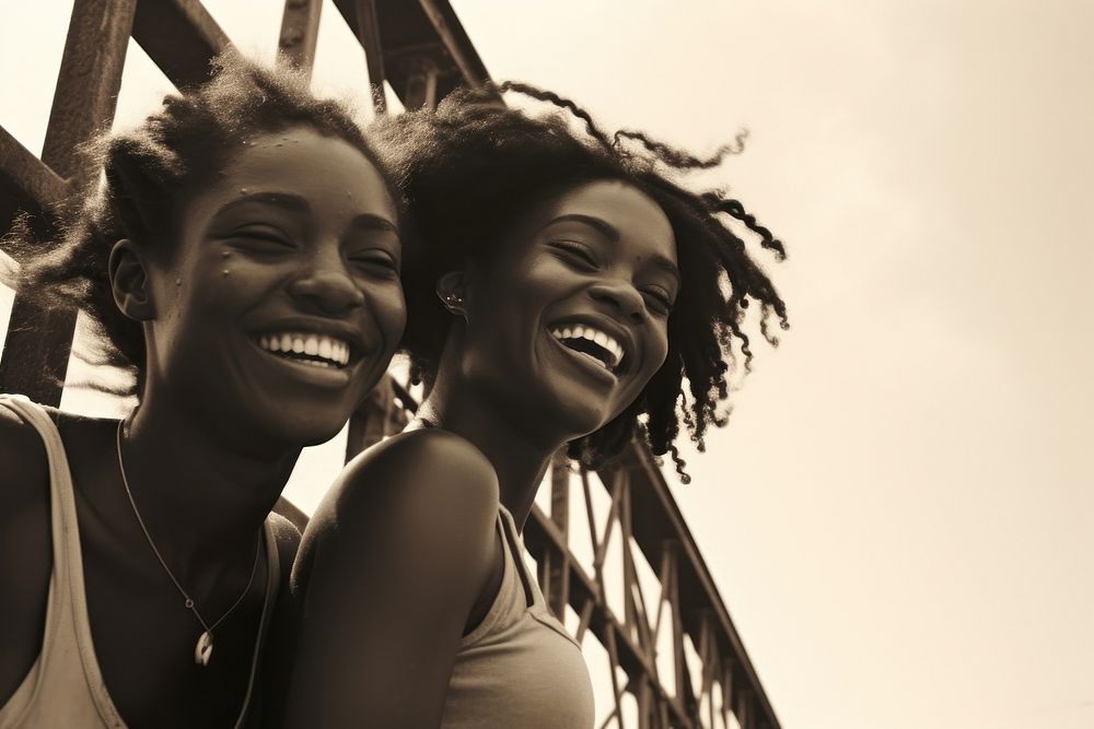 Aesthetic Photography 2 African American Bridge laughing smiling smile.