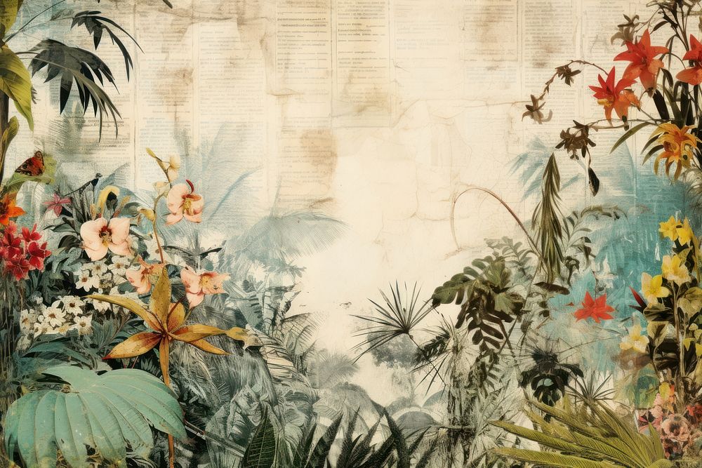 Jungle border backgrounds painting outdoors.